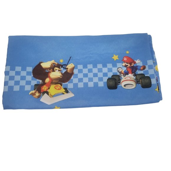 Official Nintendo Mario Kart Twin Flat Bed Sheet or for Crafting Projects - Picture 2 of 3